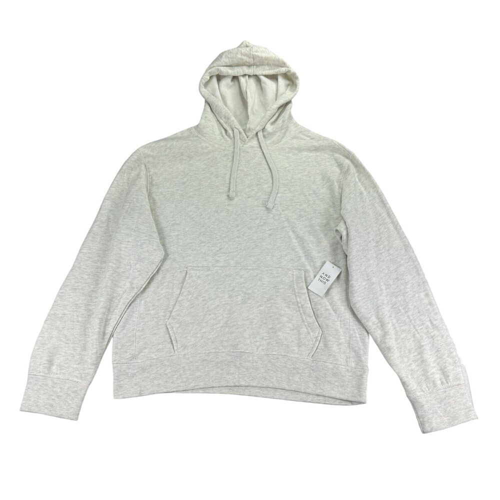 And Now This Mens Relaxed Fit Fleece Pullover Hoodie Oatmeal Beige M